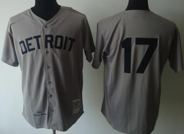 Cheap Detroit Tigers 17 Mclain Grey M&N 1968 MLB Jerseys For Sale