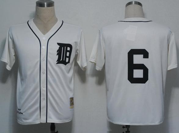 Cheap Detroit Tigers 6 Haline Cream M&N 1968 MLB Jerseys For Sale