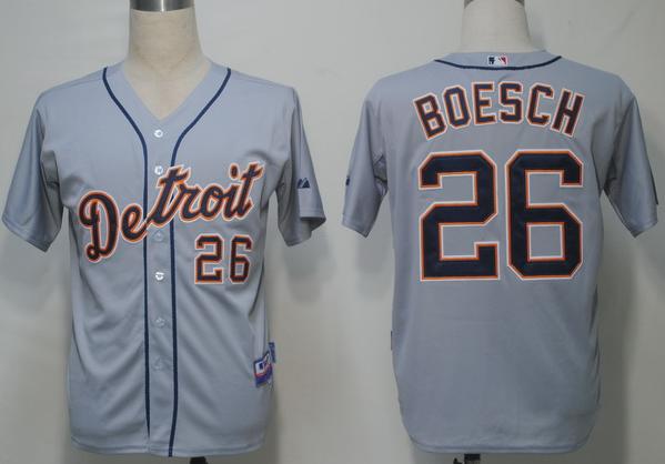 Cheap Detroit Tigers 26 Boesch Grey MLB Jerseys For Sale