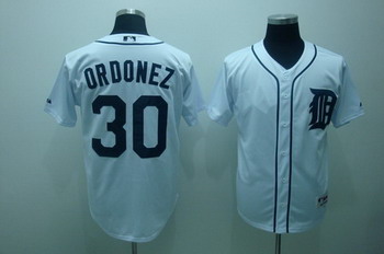 Detroit Tigers 30 Magglio Ordonez White Jersey