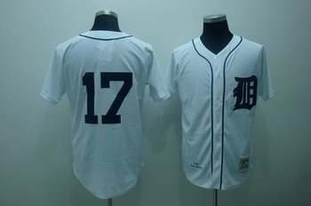Cheap Mitchell Ness Detroit Tigers 17 White Authentic Baseball Jersey For Sale