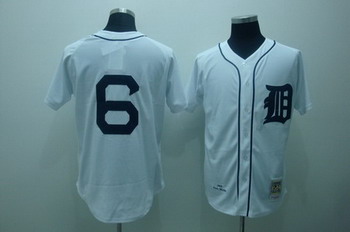 Cheap Detroit Tigers 6 Al Kaline white Jerseys Mitchell and ness For Sale
