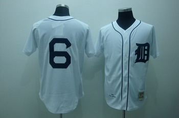Detroit Tigers 6 Al Kaline white Jerseys Mitchell and ness