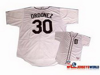 Cheap Detroit Tigers 30 Magglio Ordonez White Jerseys For Sale
