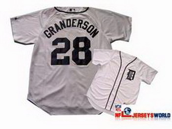 Cheap Detroit Tigers 28 Granderson White Jerseys For Sale
