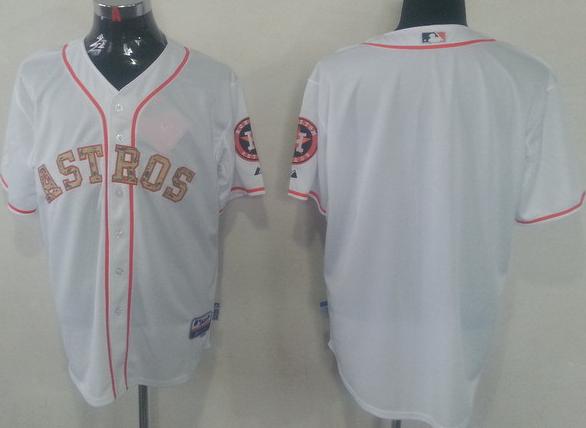 Houston Astros Blank White Cool Base MLB Jersey Camo Number Houston Astros Blank White Cool Base MLB Jersey Camo Number