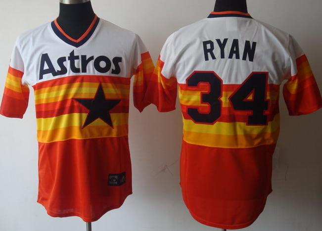 Cheap Houston Astros 34 Nolan Ryan White&Red Throwback Jerseys For Sale