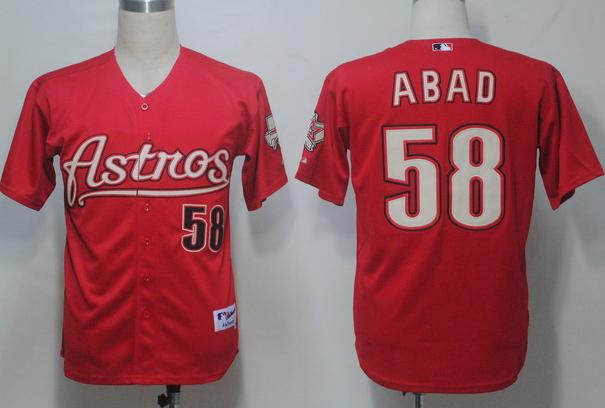 Cheap Houston Astros 58 Abad Red MLB Jerseys For Sale