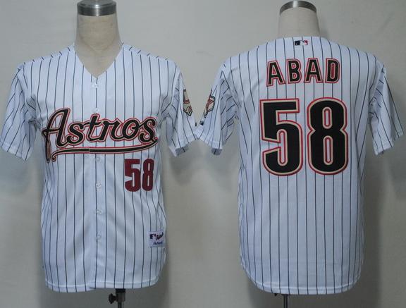 Cheap Houston Astros 58 Abad White MLB Jerseys For Sale
