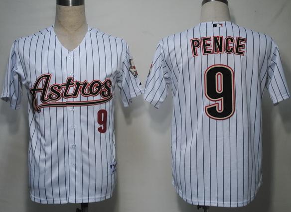 Houston Astros 9 Pence White MLB Jersey