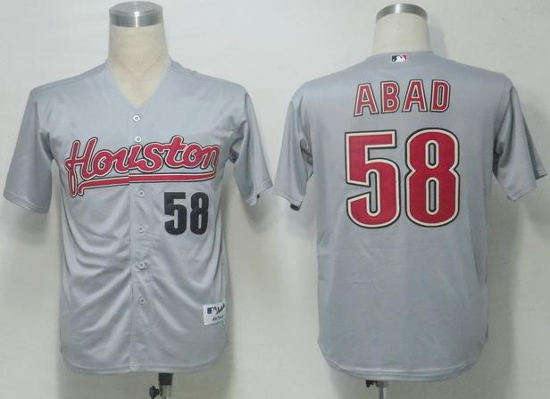 Cheap Houston Astros 58 Abad Grey MLB Jersey For Sale
