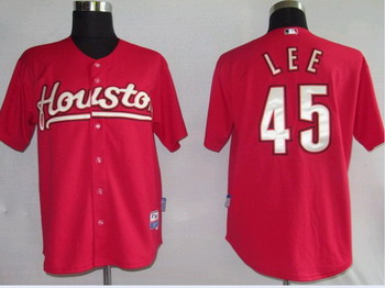 Cheap Houston Astros 45 LEE red Jerseys For Sale