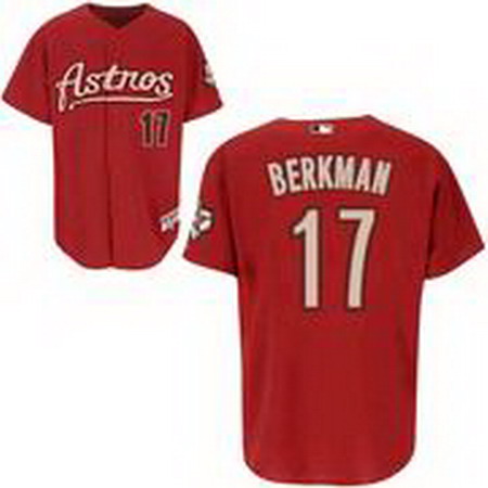 Cheap Houston Astros 17 Berkman Alternate Home Jersey red For Sale