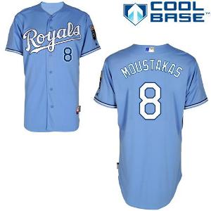 Cheap Kansas City Royals 8 Mike Moustakas Light Blue MLB Jerseys For Sale