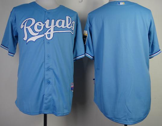 Kansas City Royals Blank Light Blue Cool Base MLB Jerseys Kansas City Royals Blank Light Blue Cool Base MLB Jerseys