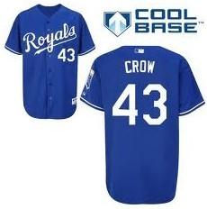 Cheap Kansas City Royals 43 Crow Navy Blue Jersey For Sale
