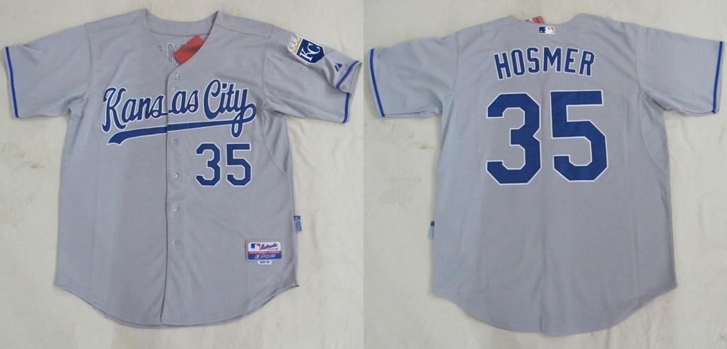 Kansas City Royals 35 Hosmer Grey Jersey