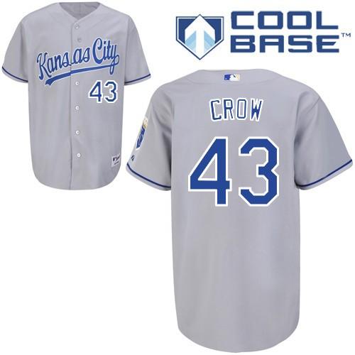 Kansas City Royals 43 Crow Grey Jersey