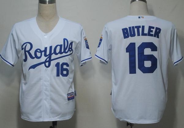 Cheap Kansas City Royals 16 Butler White Cool Base MLB Jerseys For Sale