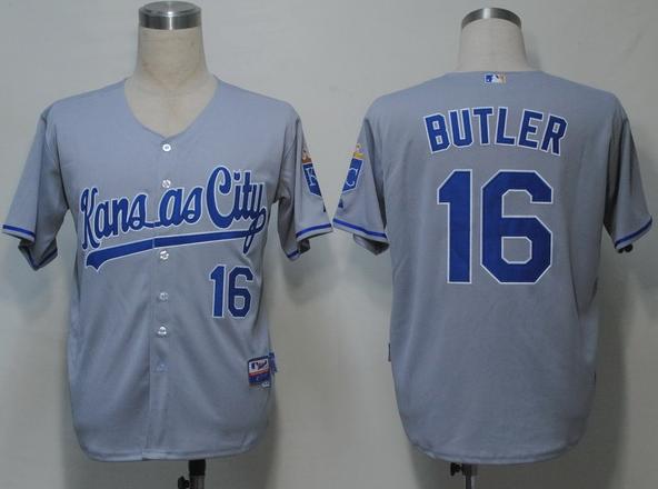 Cheap Kansas City Royals 16 Butler Grey Cool Base MLB Jerseys For Sale