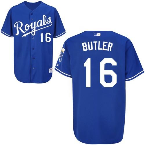 Kansas City Royals 16 Billy Butler Navy Blue Jersey