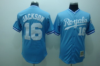 Kansas City Royals 16 Bo jackson blue jerseys Mitchell and ness Kansas City Royals 16 Bo jackson blue jerseys Mitchell and ness