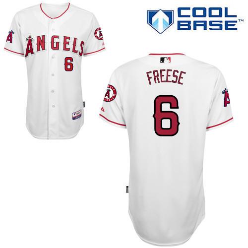 Cheap Los Angeles Angels 6 David Freese White Cool Base MLB Jersey For Sale