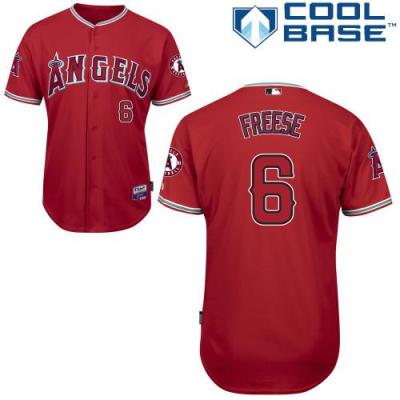 Los Angeles Angels 6 David Freese Red Cool Base MLB Jersey