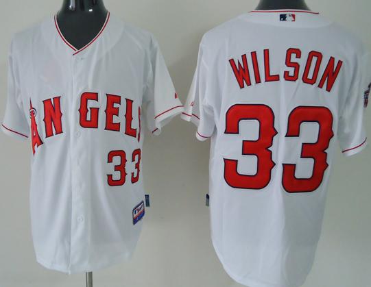 Los Angeles Angels 33# Wilson White MLB Jerseys