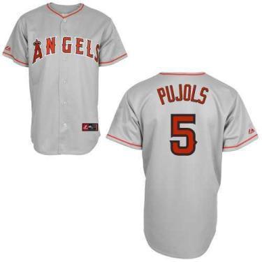 Los Angeles Angels 5 Pujols Grey MLB Jersey