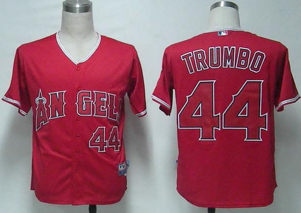 Cheap Los Angeles Angels 44 Trumbo Red Cool Base MLB Jersey For Sale