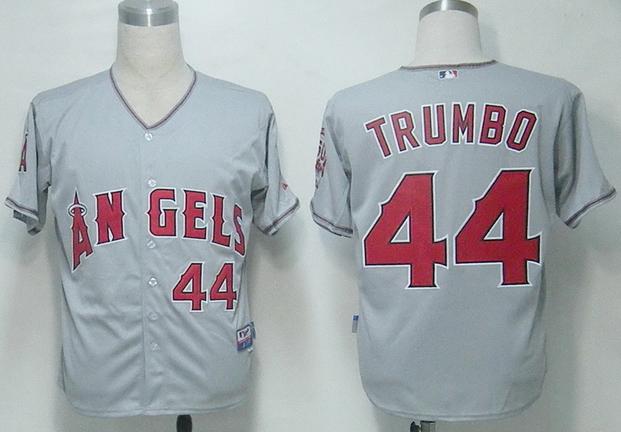 Cheap Los Angeles Angels 44 Trumbo Grey Cool Base MLB Jersey For Sale