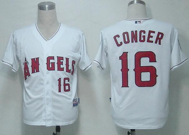 Cheap Los Angeles Angels 16 Conger White Cool Base MLB Jersey For Sale