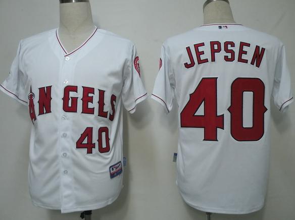 Cheap Los Angeles Angels 40 Jepsen White Cool Base MLB Jersey For Sale
