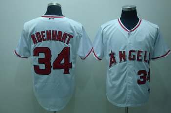 Los Angeles Angels 34 Adenhart White Jerseys