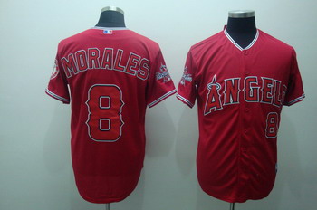Cheap Los Angeles Angels 8 morales red jerseys all star Patch For Sale
