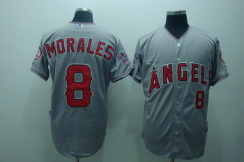 Cheap Los Angeles Angels 8 morales grey jerseys all star Patch For Sale