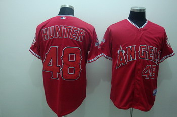 Cheap Los Angeles Angels 48 hunte red Jerseys all star Patch For Sale