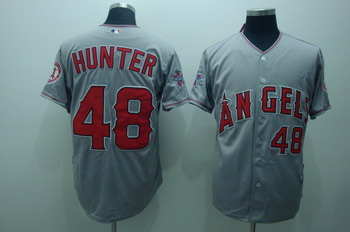 Cheap Los Angeles Angels 48 hunte grey Jerseys all star Patch For Sale