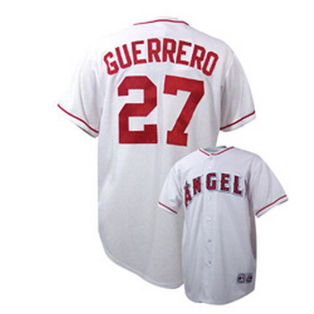 Cheap Anaheim Angels 27 V.Guerrero white Jerseys For Sale