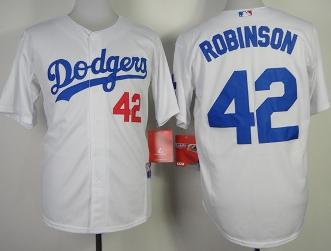 Los Angeles Dodgers 42 Jackie Robinson White Cool Base MLB Jerseys