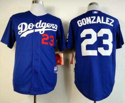 Cheap Los Angeles Dodgers 23 Adrian Gonzalez Blue Cool Base MLB Jerseys For Sale