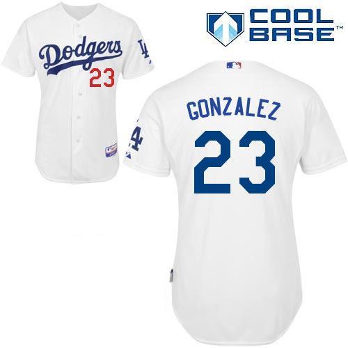 Los Angeles Dodgers 23 Adrian Gonzalez White Cool Base MLB Jerseys