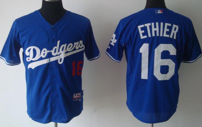 Cheap Los Angeles Dodgers #16 Andre Ethier Blue MLB Jerseys For Sale