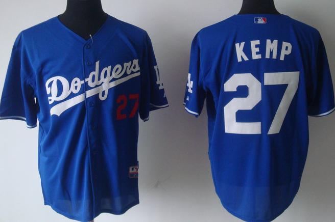 Cheap Los Angeles Dodgers #27 Matt Kemp Blue MLB Jerseys For Sale