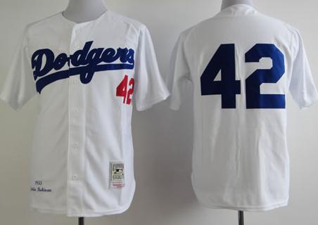 Cheap Los Angeles Dodgers 42 Jackie Robinson White M&N MLB Jersey For Sale