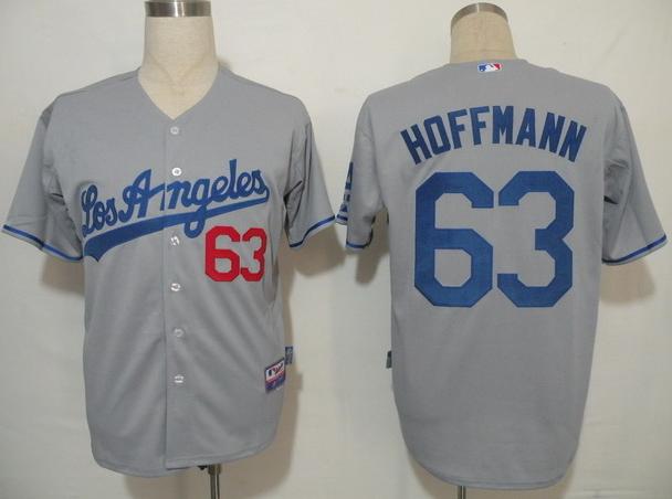Los Angeles Dodgers 63 Hoffmann Grey Cool Base MLB Jersey