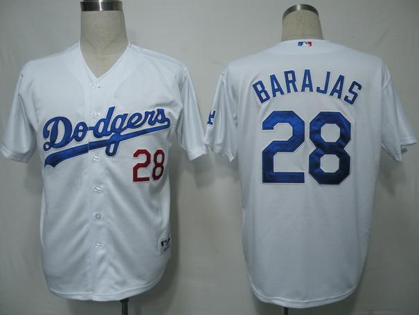 Cheap Los Angeles Dodgers 28 Barajas White MLB Jersey For Sale