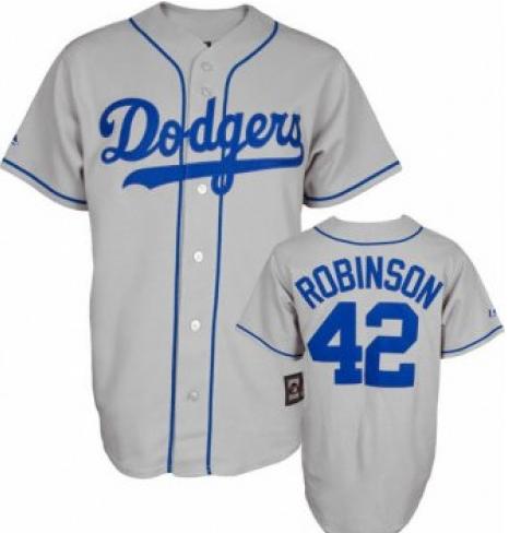 Cheap Los Angeles Dodgers 42 Robinson Grey Jersey For Sale
