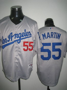 Los Angeles Dodgers Russell Martin 55 GRAY Jerseys